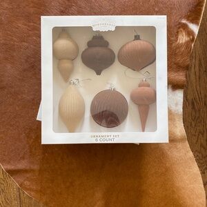 Wondershop Elegant Brown and Cream Ornament Collection